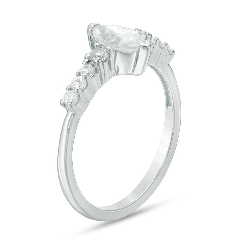 Main Image 2 of Previously Owned - 3/4 CT. T.W. Marquise Diamond Engagement Ring in 10K White Gold