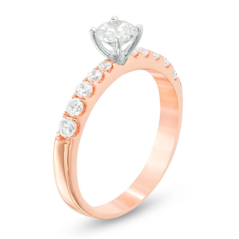 Previously Owned - 7/8 CT. T.W. Diamond Engagement Ring in 14K Rose Gold