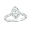 Thumbnail Image 0 of Previously Owned - Vera Wang Love Collection 1 CT. T.W. Marquise Diamond Frame Engagement Ring in 14K White Gold
