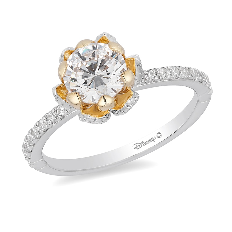 Previously Owned - Enchanted Disney Tiana 1-1/4 CT. T.W. Diamond Frame Engagement Ring in 14K Two-Tone Gold