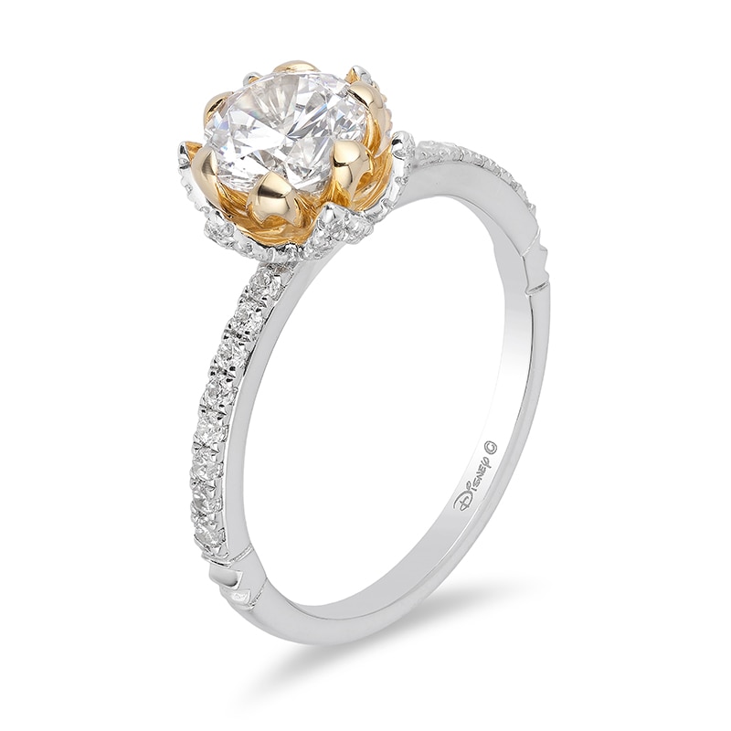 Previously Owned - Enchanted Disney Tiana 1-1/4 CT. T.W. Diamond Frame Engagement Ring in 14K Two-Tone Gold