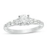 Thumbnail Image 1 of Previously Owned - 3/4 CT. T.W. Diamond Alternating Engagement Ring in 14K White Gold