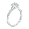 Thumbnail Image 1 of Previously Owned - 3/8 CT. T.W. Emerald-Cut Diamond Frame Twist Engagement Ring in 10K White Gold