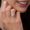 Thumbnail Image 3 of Previously Owned - 3/8 CT. T.W. Emerald-Cut Diamond Frame Twist Engagement Ring in 10K White Gold