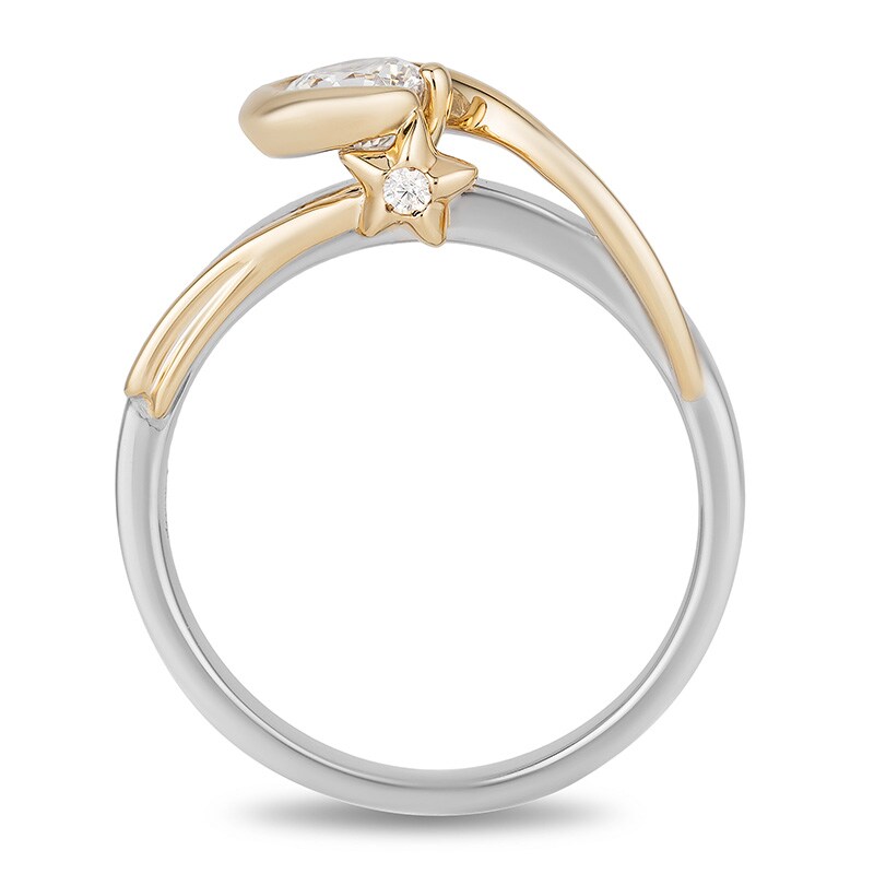 Main Image 3 of Previously Owned - Enchanted Disney Villains Hook 1/2 CT. T.W. Diamond Solitaire Engagement Ring in 14K Two-Tone Gold