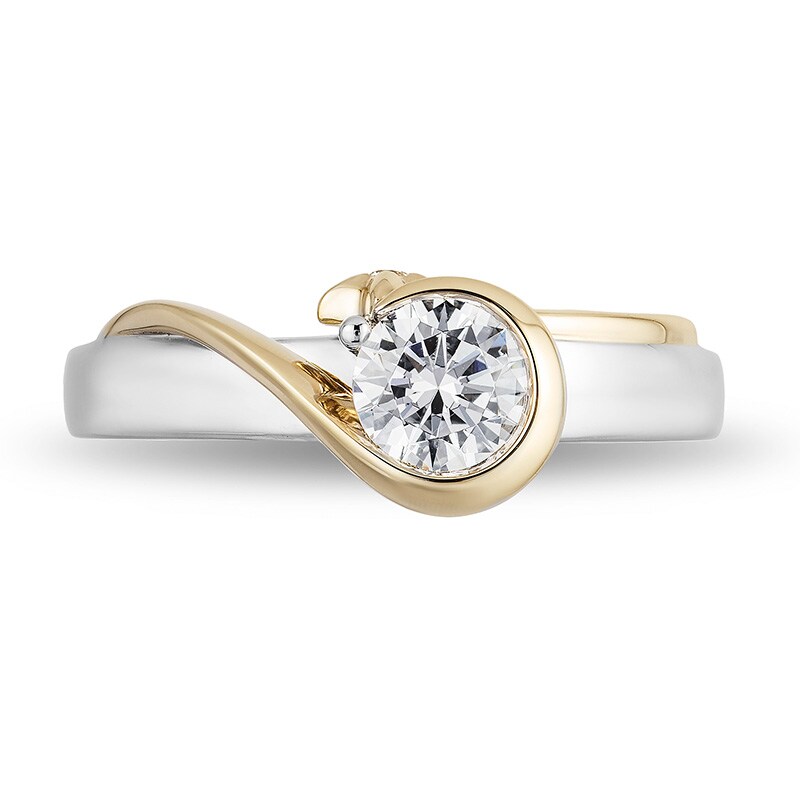Main Image 4 of Previously Owned - Enchanted Disney Villains Hook 1/2 CT. T.W. Diamond Solitaire Engagement Ring in 14K Two-Tone Gold