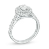 Thumbnail Image 2 of Previously Owned - 1 CT. T.W. Oval Diamond Double Frame Engagement Ring in 14K White Gold