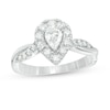 Thumbnail Image 0 of Previously Owned - 7/8 CT. T.W. Pear-Shaped Diamond Frame Twist Shank Engagement Ring in 10K White Gold