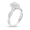 Thumbnail Image 2 of Previously Owned - 7/8 CT. T.W. Pear-Shaped Diamond Frame Twist Shank Engagement Ring in 10K White Gold