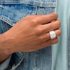 Thumbnail Image 2 of Previously Owned - 1/3 CT. T.W. Diamond Multi-Row Geometric Ring in Sterling Silver