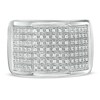 Thumbnail Image 4 of Previously Owned - 1/3 CT. T.W. Diamond Multi-Row Geometric Ring in Sterling Silver