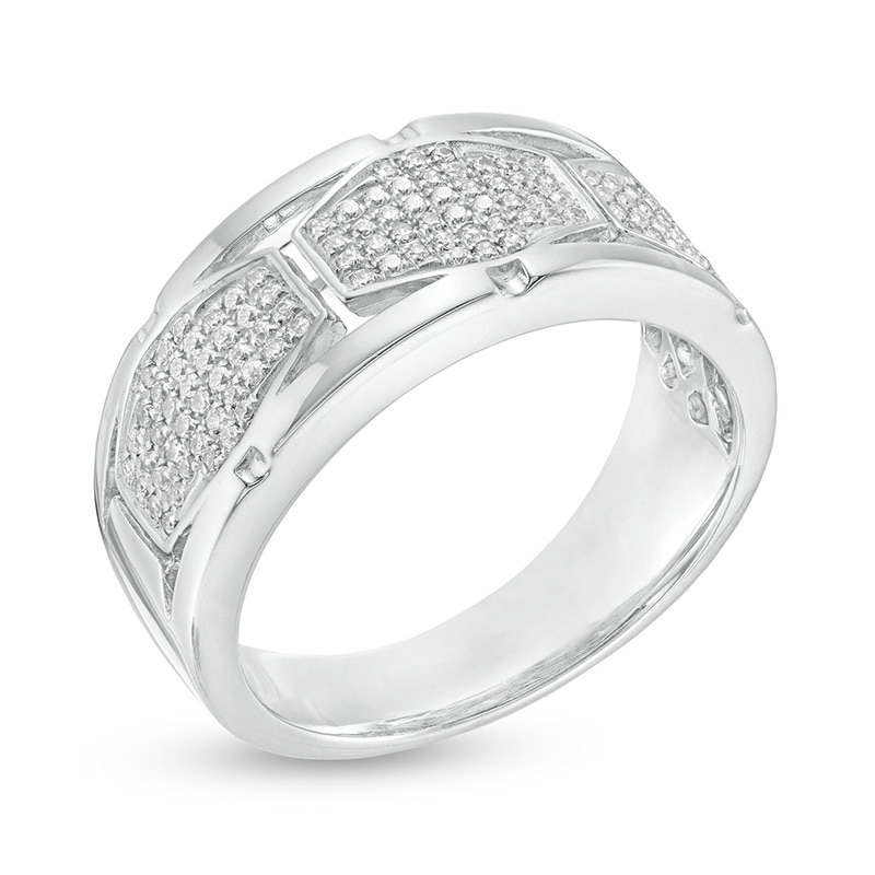 Main Image 3 of Previously Owned - 3/8 CT. T.W. Composite Diamond Open Shank Ring in 10K White Gold