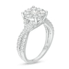Thumbnail Image 2 of Previously Owned - 1-1/3 CT. T.W. Diamond Frame Twist Shank Engagement Ring in 14K White Gold