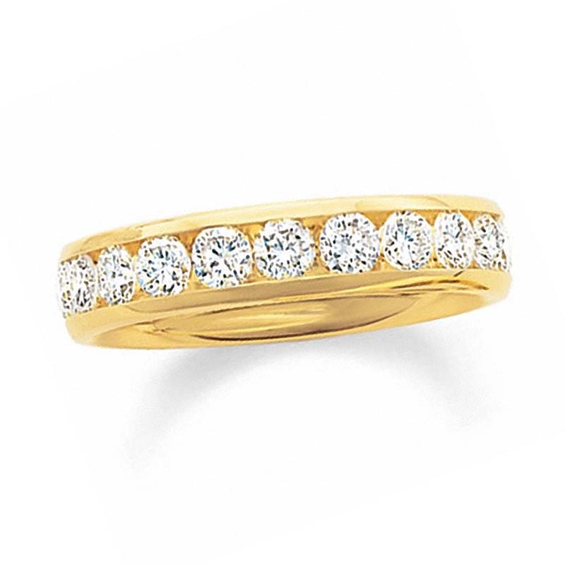 Main Image 1 of Previously Owned - 1 CT. T.W. Diamond Channel Band in 14K Gold