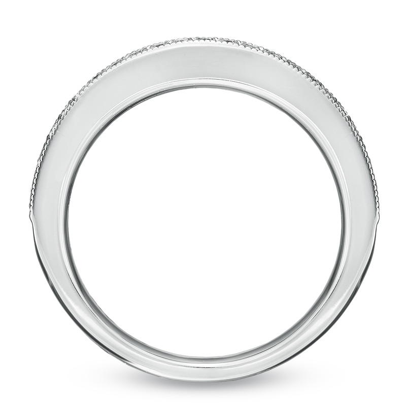 Main Image 3 of Previously Owned - Vera Wang Love Collection 1/5 CT. T.W. Diamond Milgrain Wedding Band in 14K White Gold