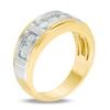 Thumbnail Image 1 of Previously Owned - Men's 1 CT. T.W. Diamond Seven Stone Bar Wedding Band in 10K Two-Tone Gold