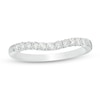 Thumbnail Image 1 of Previously Owned - 1/4 CT. T.W. Diamond Contour Wedding Band in 14K White Gold