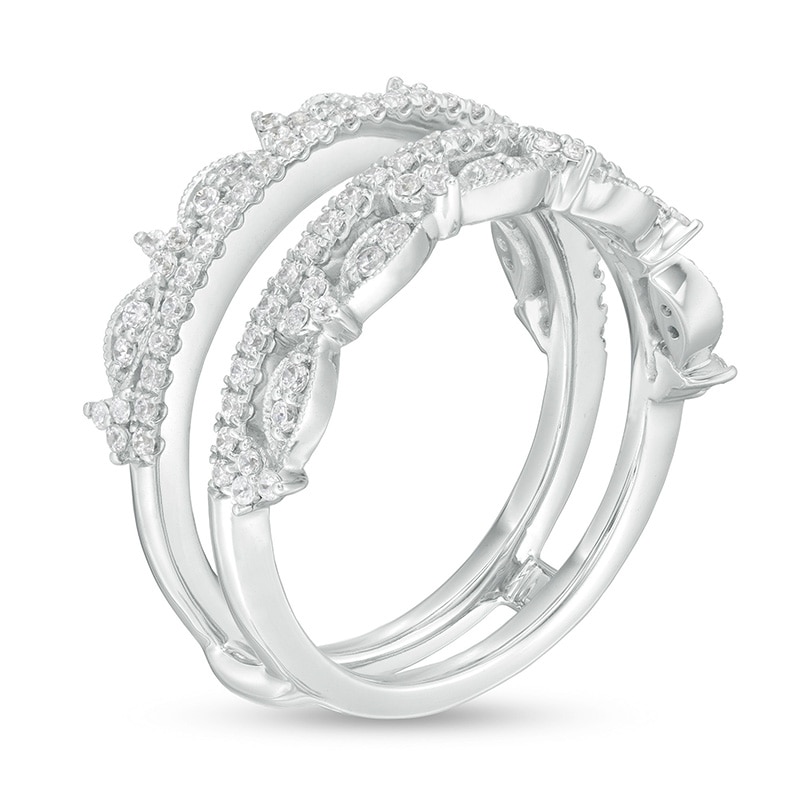 Main Image 2 of Previously Owned - 5/8 CT. T.W. Diamond Solitaire Enhancer in 14K White Gold