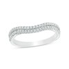 Thumbnail Image 0 of Previously Owned - 1/4 CT. T.W. Diamond Double Row Contour Anniversary Band in 10K White Gold