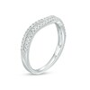 Thumbnail Image 1 of Previously Owned - 1/4 CT. T.W. Diamond Double Row Contour Anniversary Band in 10K White Gold