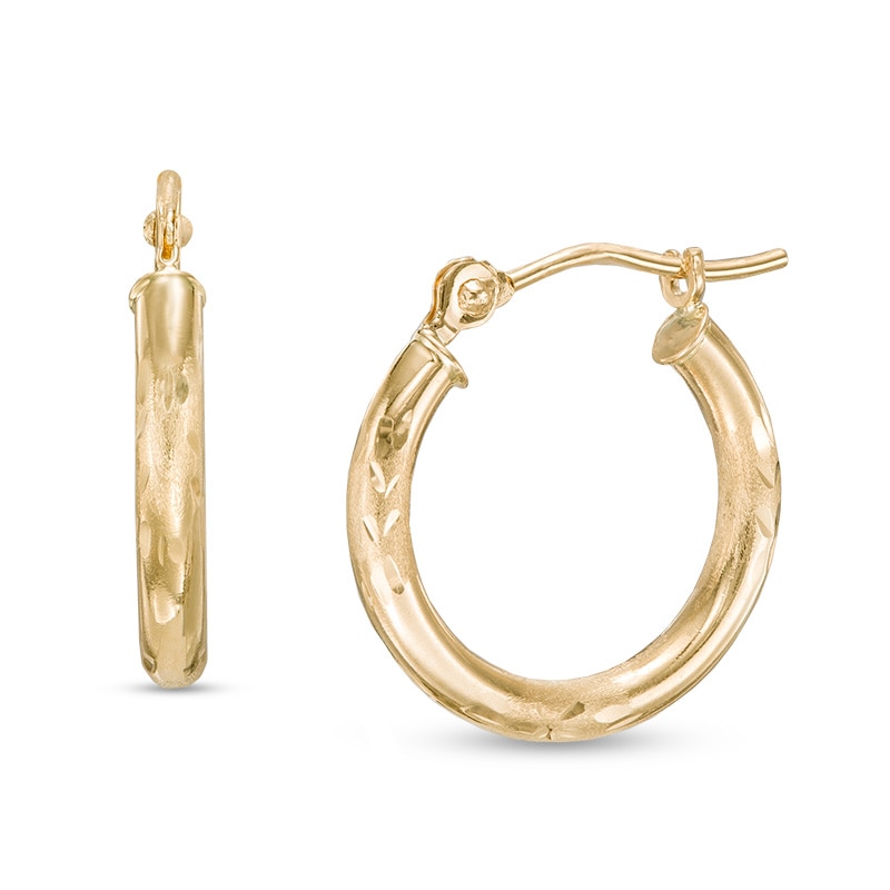 Main Image 1 of Previously Owned - 15mm Hoop Earrings in 14K Gold
