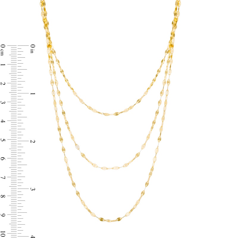 Main Image 2 of Previously Owned - Made in Italy Triple-Strand Necklace in 14K Gold - 20"