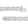 Thumbnail Image 2 of Previously Owned - 1/2 CT. T.W. Composite Diamond "XO" Bracelet in Sterling Silver - 7.25"