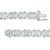 Thumbnail Image 2 of Previously Owned - 1/2 CT. T.W. Composite Diamond "XO" Bracelet in Sterling Silver - 7.25"