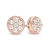 Thumbnail Image 1 of Previously Owned - 1/4 CT. T.W. Composite Diamond Vintage-Style Stud Earrings in 10K Rose Gold