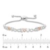 Thumbnail Image 3 of Previously Owned - 1/20 CT. T.W. Diamond &quot;I Heart U&quot; and Infinity Bracelet in Sterling Silver and 10K Rose Gold - 9.5&quot;