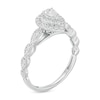 Thumbnail Image 3 of Previously Owned - 3/8 CT. T.W. Pear-Shaped Diamond Double Frame Vintage-Style Engagement Ring in 10K White Gold