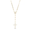 Thumbnail Image 1 of Previously Owned - 1/5 CT. T.W. Diamond Frame Cross "Y" Necklace in 10K Gold
