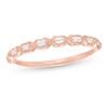Thumbnail Image 1 of Previously Owned - 1/8 CT. T.W. Baguette Diamond Art Deco Vintage-Style Stackable Band in 10K Rose Gold