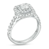 Thumbnail Image 3 of Previously Owned - 1 CT. T.W. Emerald-Cut Diamond Double Frame Engagement Ring in 14K White Gold