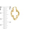 Thumbnail Image 3 of Previously Owned - 22.0mm Four Leaf Clover Hoop Earrings in 14K Gold