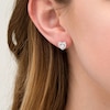 Previously Owned - 1/2 CT. T.W. Diamond Heart Frame Stud Earrings in 10K White Gold