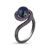 Thumbnail Image 2 of Previously Owned-Enchanted Disney Villains Ursula Freshwater Cultured Pearl, Amethyst and 1/4 CT. T.W. Diamond Ring