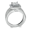 Thumbnail Image 1 of Previously Owned - 1-1/2 CT. T.W. Quad Princess-Cut Diamond Frame Triple Bridal Set in 14K White Gold