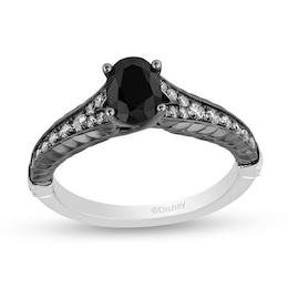Previously Owned - Enchanted Disney Villains Maleficent 1 CT. T.W. Enhanced Black and White Diamond Engagement Ring