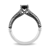 Thumbnail Image 2 of Previously Owned - Enchanted Disney Villains Maleficent 1 CT. T.W. Enhanced Black and White Diamond Engagement Ring