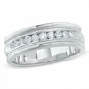 Thumbnail Image 0 of Previously Owned - Men's 1/2 CT. T.W. Diamond Channel Milgrain Band in 14K White Gold