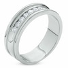 Thumbnail Image 1 of Previously Owned - Men's 1/2 CT. T.W. Diamond Channel Milgrain Band in 14K White Gold