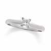 Thumbnail Image 1 of Previously Owned - 1/2 CT. Square-Cut Diamond Solitaire Engagement Ring in 18K White Gold - Signature Collection