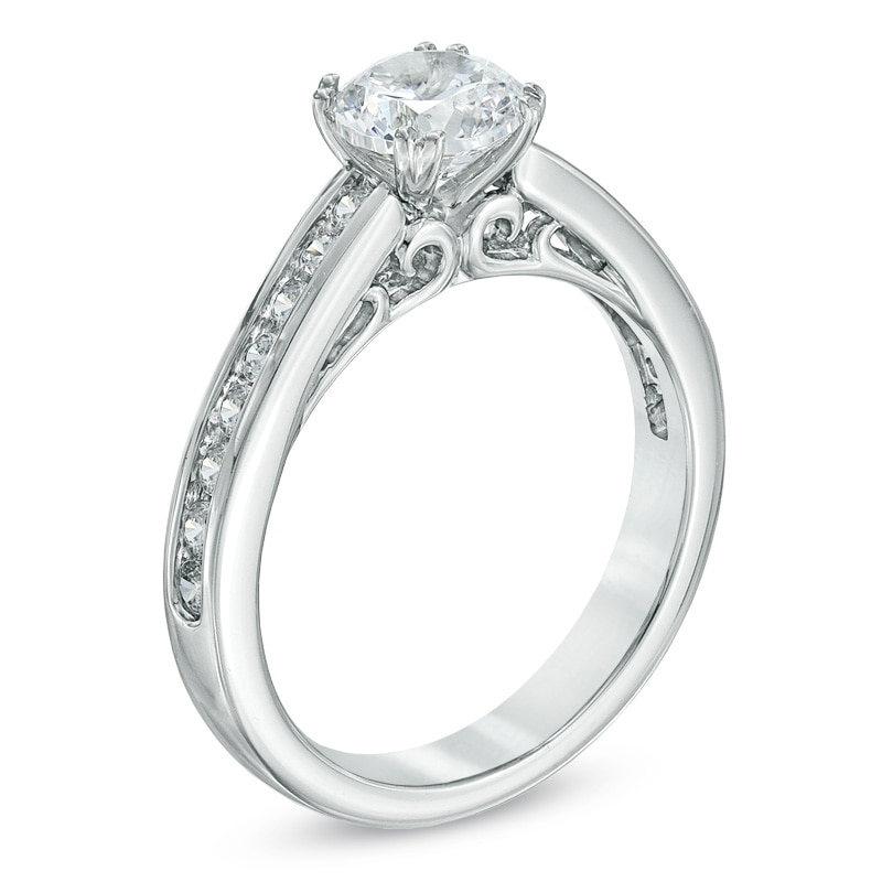 Previously Owned - Celebration Fire™ 1 CT. T.W. Diamond Engagement Ring in 14K White Gold (H-I/SI1-SI2)