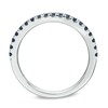 Thumbnail Image 3 of Previously Owned - Vera Wang Love Collection Blue Sapphire Wedding Band in 14K White Gold