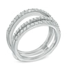 Previously Owned - 1 CT. T.W. Diamond Double Row Solitaire Enhancer in 14K White Gold (I/I1)