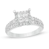 Thumbnail Image 0 of Previously Owned - 1 CT. T.W. Quad Princess-Cut Diamond Frame Engagement Ring in 10K White Gold