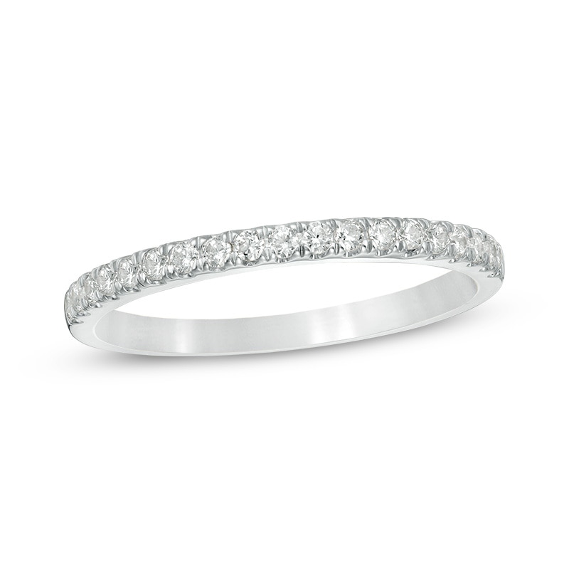 Main Image 1 of Previously Owned - 1/4 CT. T.W. Diamond Wedding Band in 10K White Gold