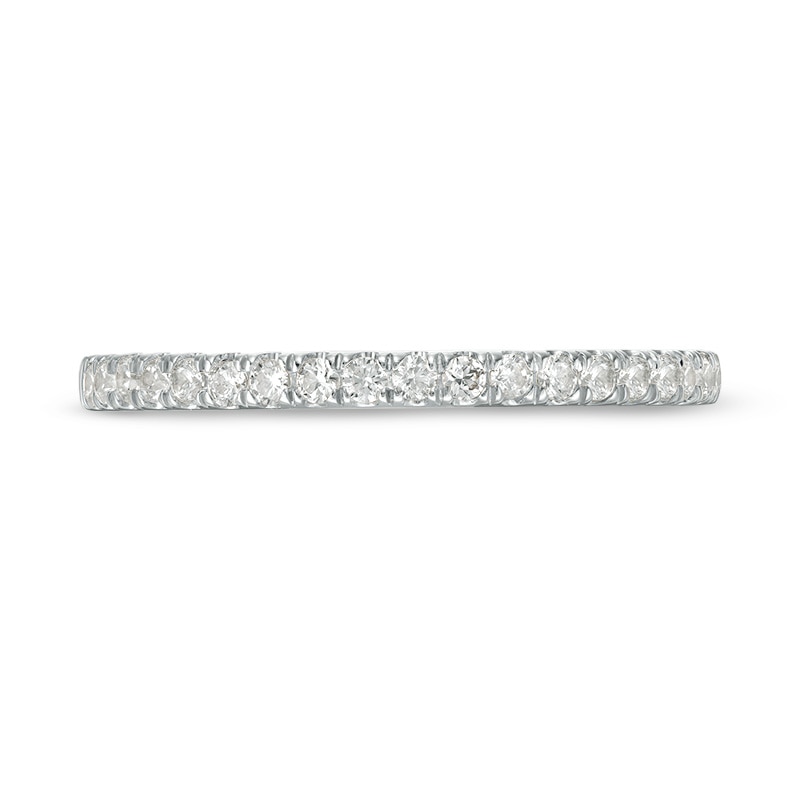 Main Image 4 of Previously Owned - 1/4 CT. T.W. Diamond Wedding Band in 10K White Gold