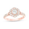 Thumbnail Image 1 of Previously Owned - 1 CT. T.W. Diamond Hexagon Frame Engagement Ring in 14K Rose Gold